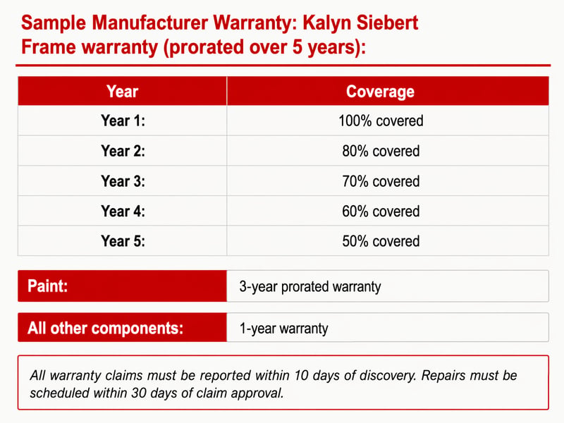 sample manufacturer warranty